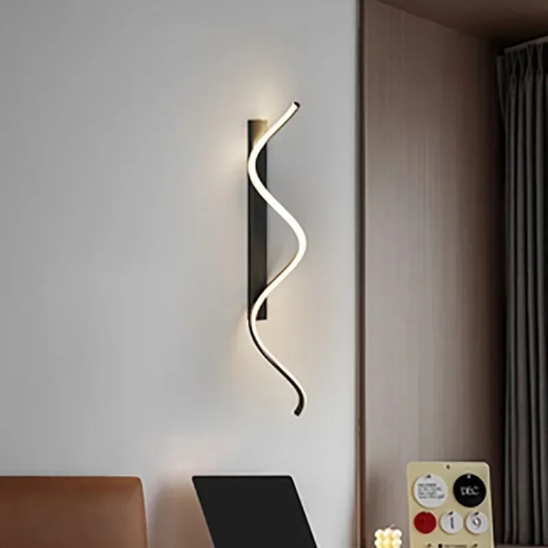 Modern Curved LED Wall Lamp