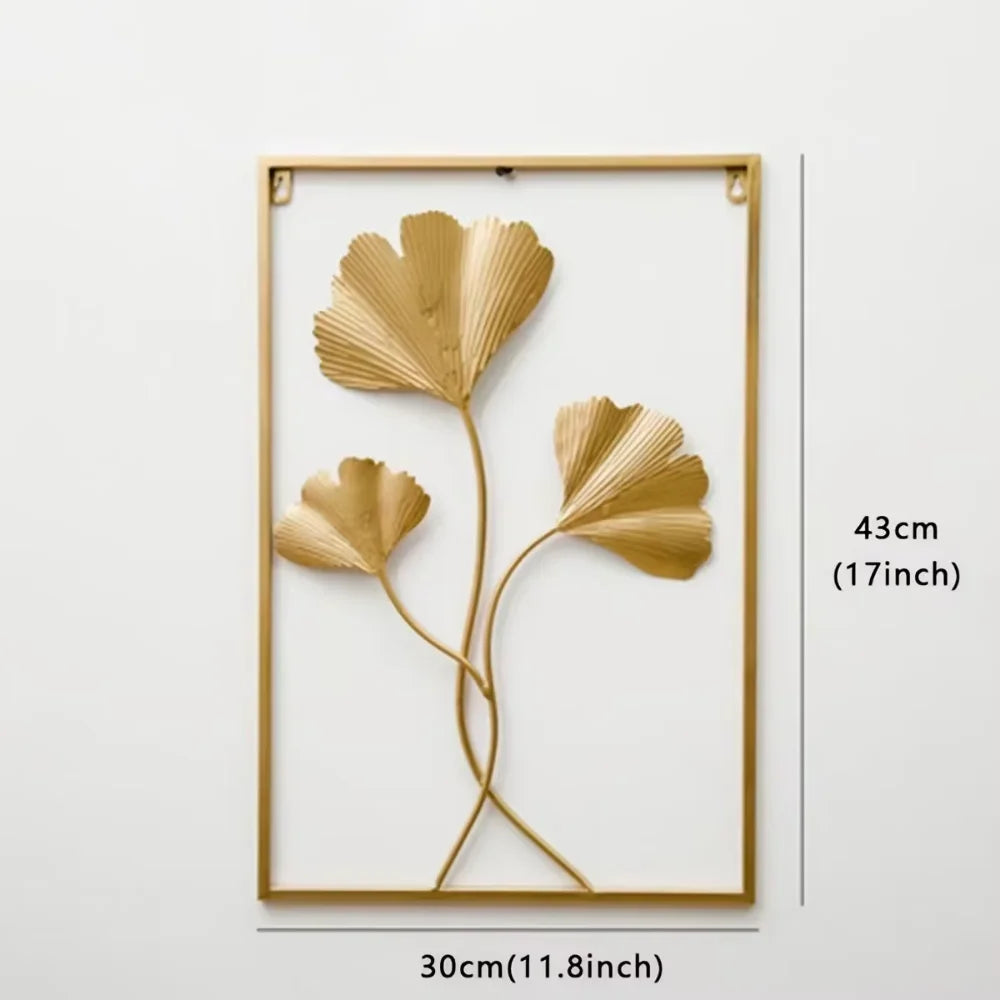 Jungle Leaf Gold Wall Art