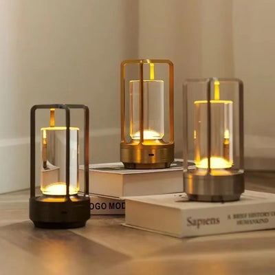Industrial Style Cordless LED Table Lamp